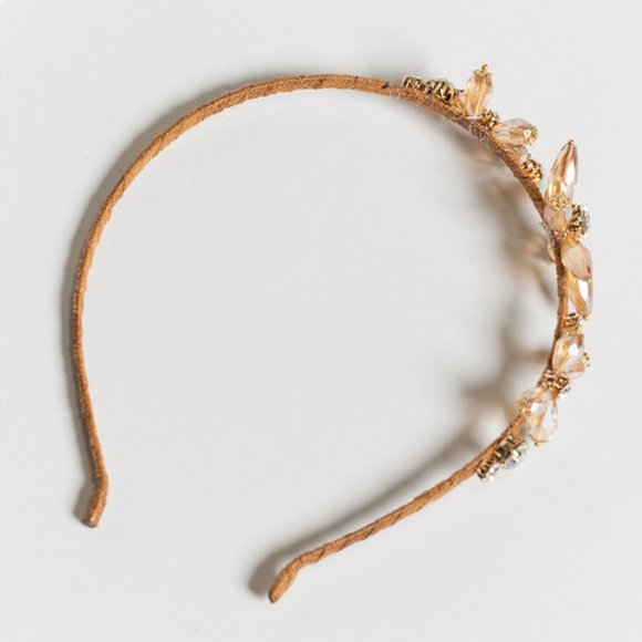 Stargazing Jeweled Lily Embellished Skinny Headband - Picture 3 of 6